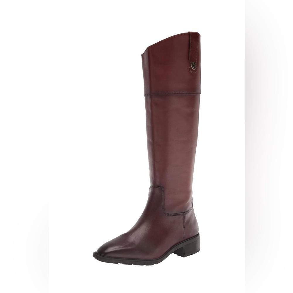 New In Box Sam Edelman Drina Terazzo Brown Leather Riding Boots Size 8